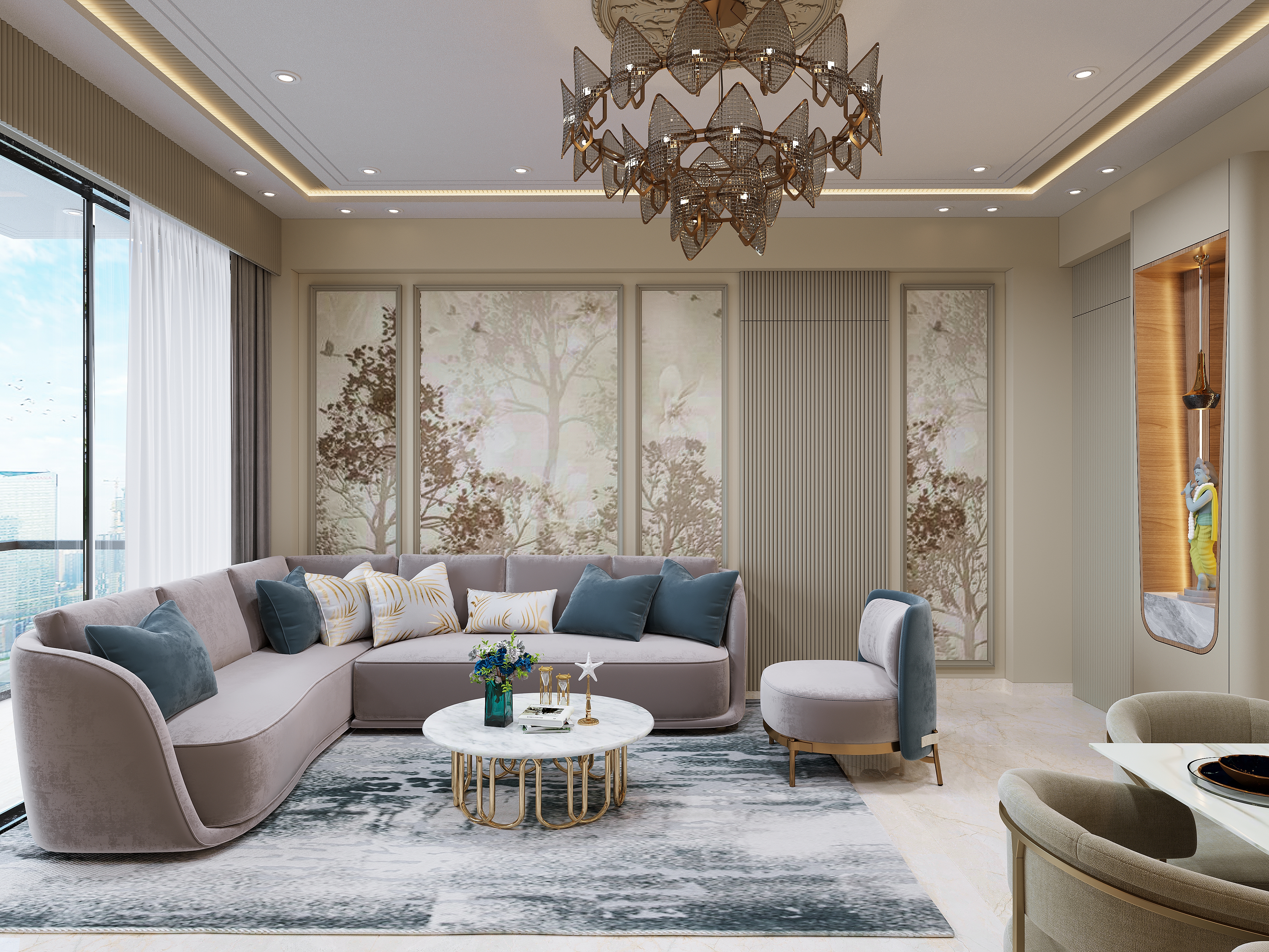 LIVING ROOM VIEW - 1